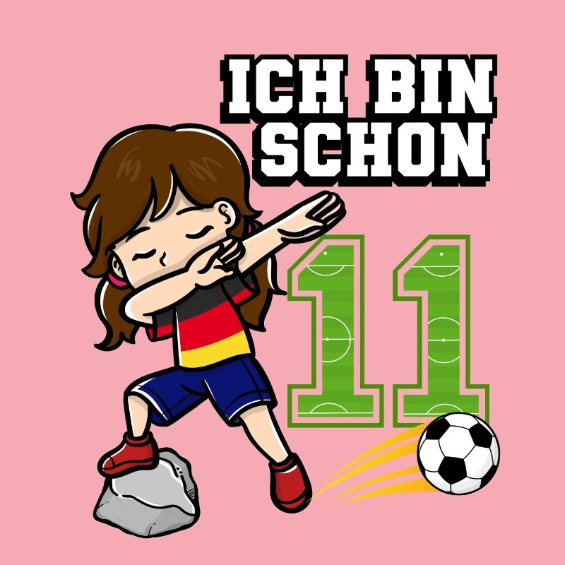 Fußball Mädchen Ich bin schon 11 Geburtstag