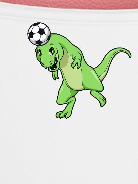 Comic TREX spielt Fußball