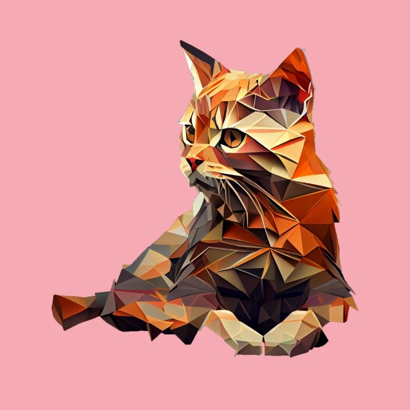 Chaton Chaton Chat Polygone Chat