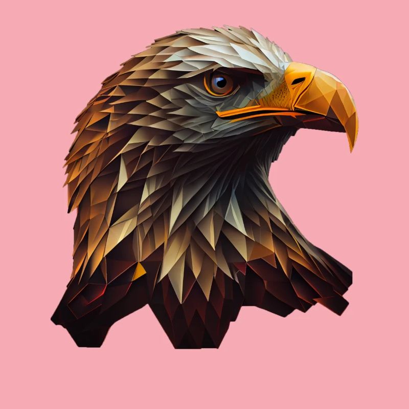 Conception polygonale cool avec un pygargue à tête blanche