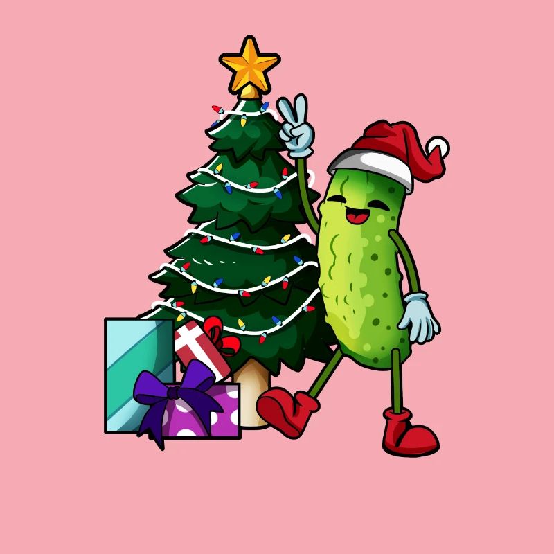 Noël - Dessin animé Concombre de Noël