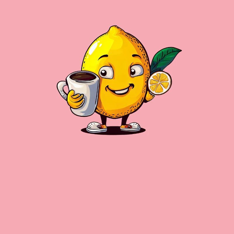 Sweet lemon drinks coffee