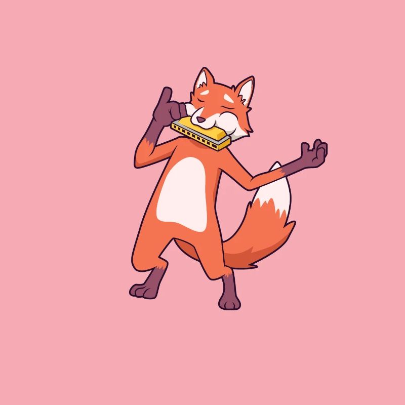 Fox plays harmonica