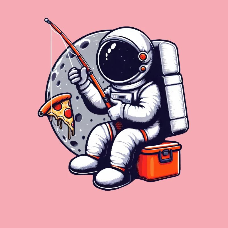 Un astronaute pêche une pizza dans l’espace