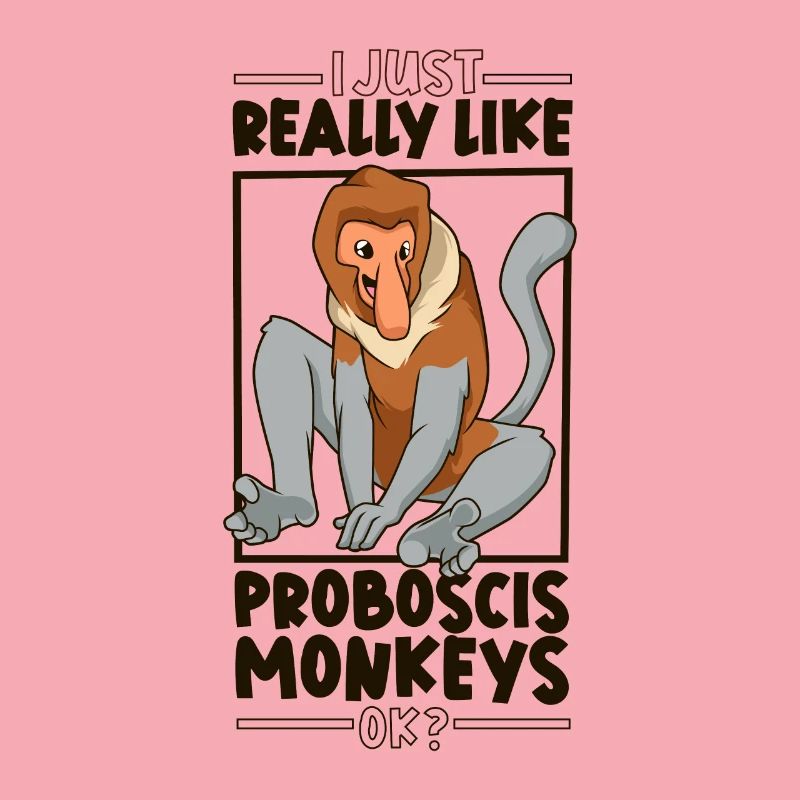J’adore les singes proboscis - singe proboscis