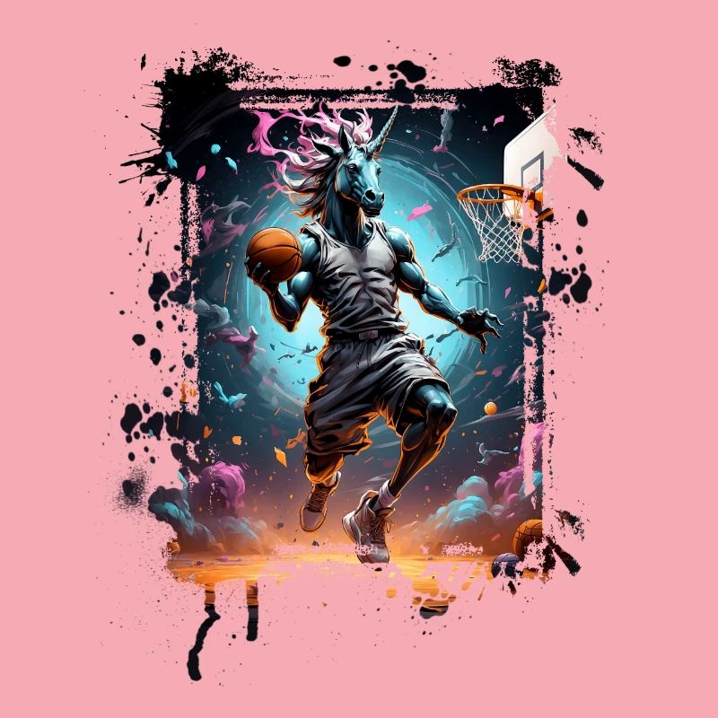 Basketball Einhorn Graffiti Splash