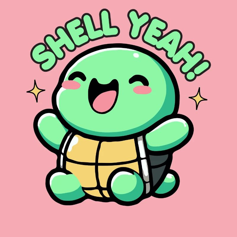 Shell Yeah Cute Turtle Lover Pun Funny