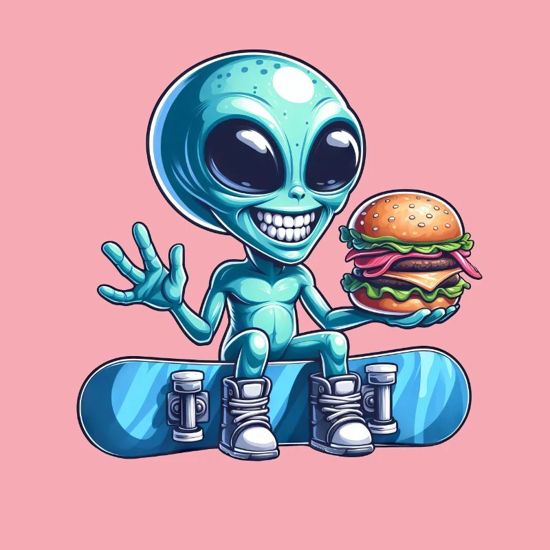 Alien Snowboarder Hamburger Restauration Rapide