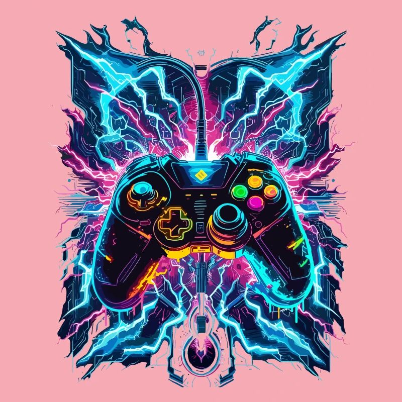 Neon Blitz Power Gaming Controller