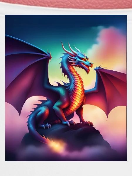 Drache auf einer Klippe