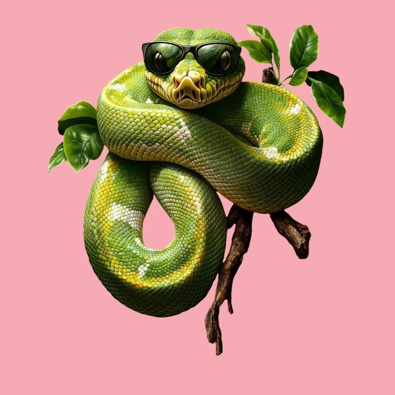 Green Tree Python Snakes Lover Terrarium