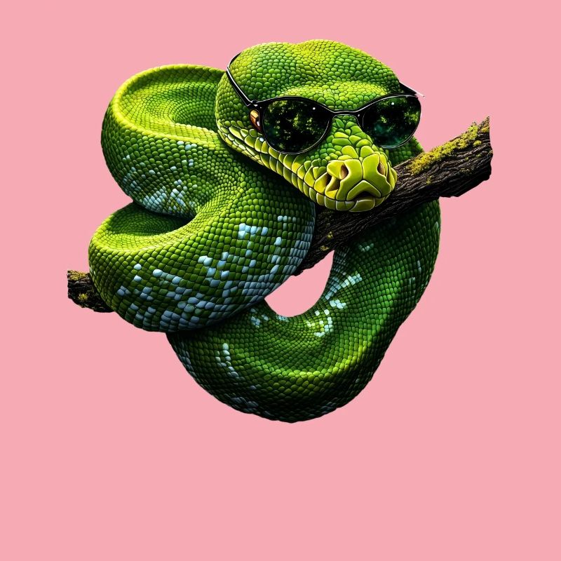 Arbre vert Python Serpents Amoureux Terrarium