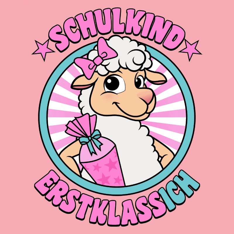 Schulkind Erstklassich Schäfchen Einschulung