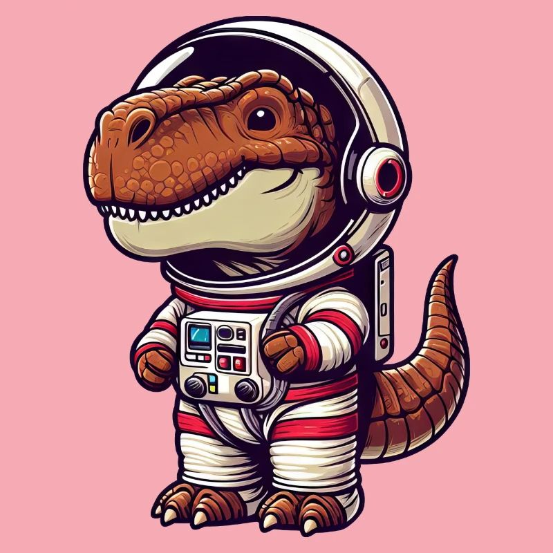 Dino Astronaute dans l’espace Dessin animé