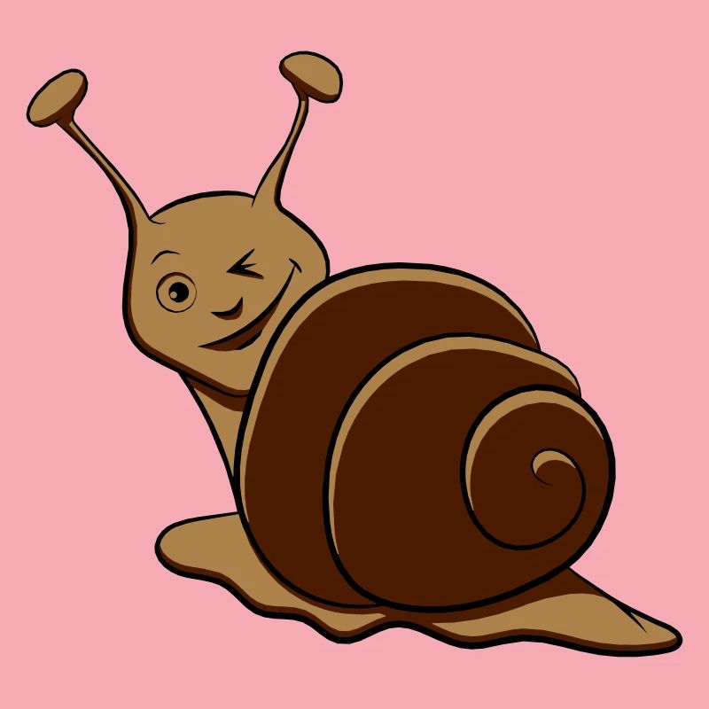Escargot drôle clin d’oeil