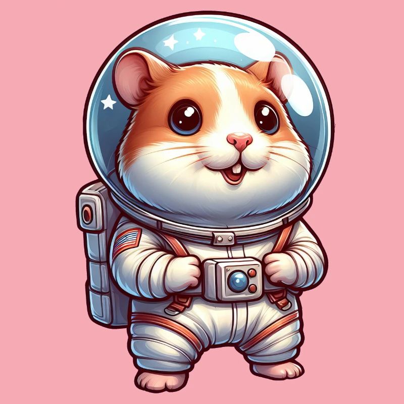 Mignon hamster astronaute dans l’espace