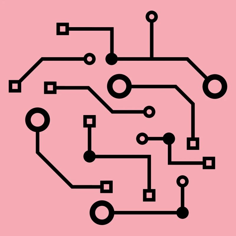 logo cool circuit wire data microchip circular