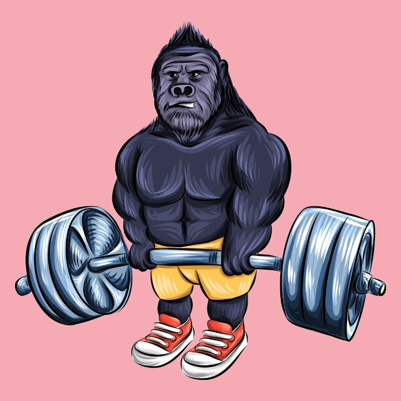 cool gorilla training gift lifting weights