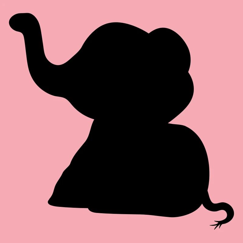 sitzender elefant silhouette suess kalb klein kind