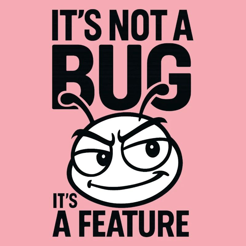 It's not a bug, it's a feature Perfect for nerds