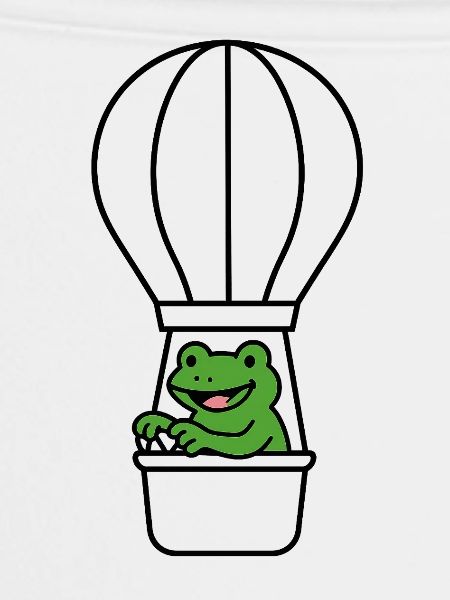 Frosch im Ballon