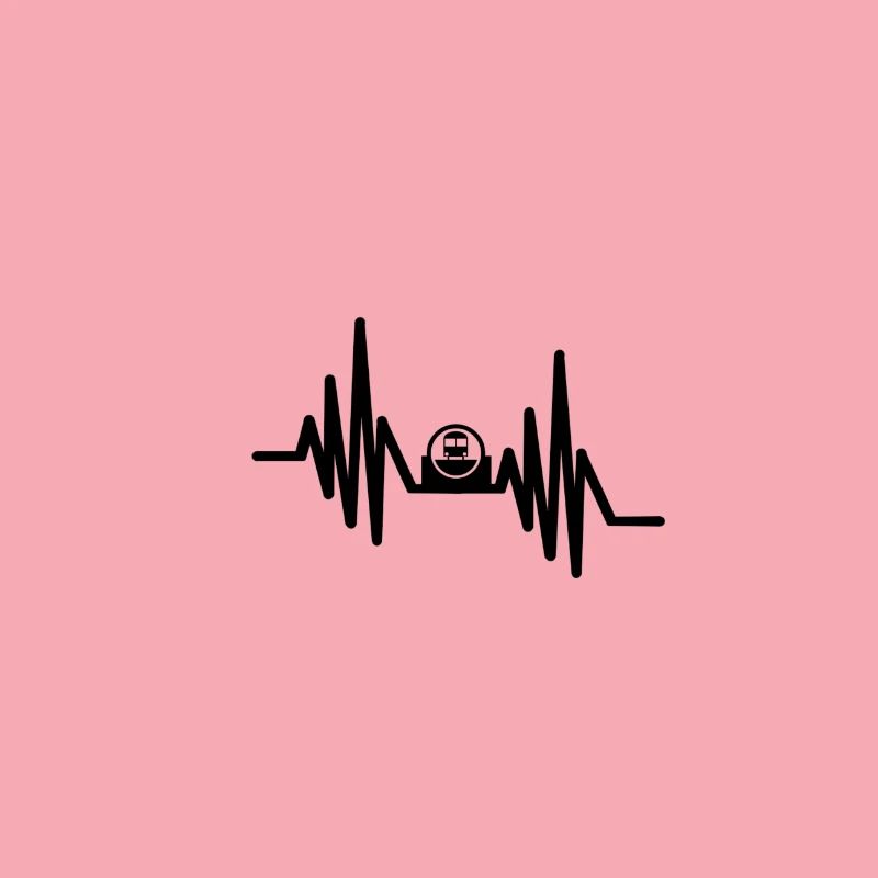 Train cardiogram train driver trainee railroad gift