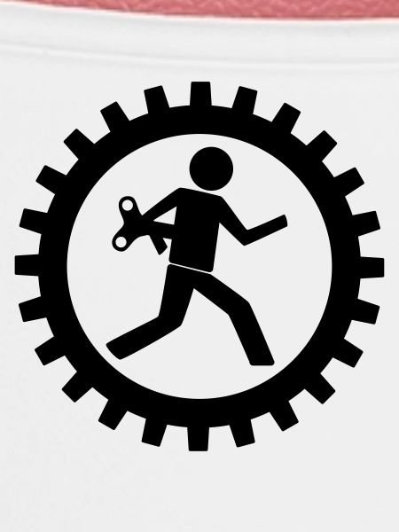 Arbeiter im Zahnrad