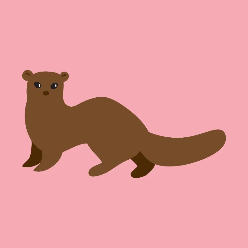 Brauner Mungo Wiesel oder Hermelin