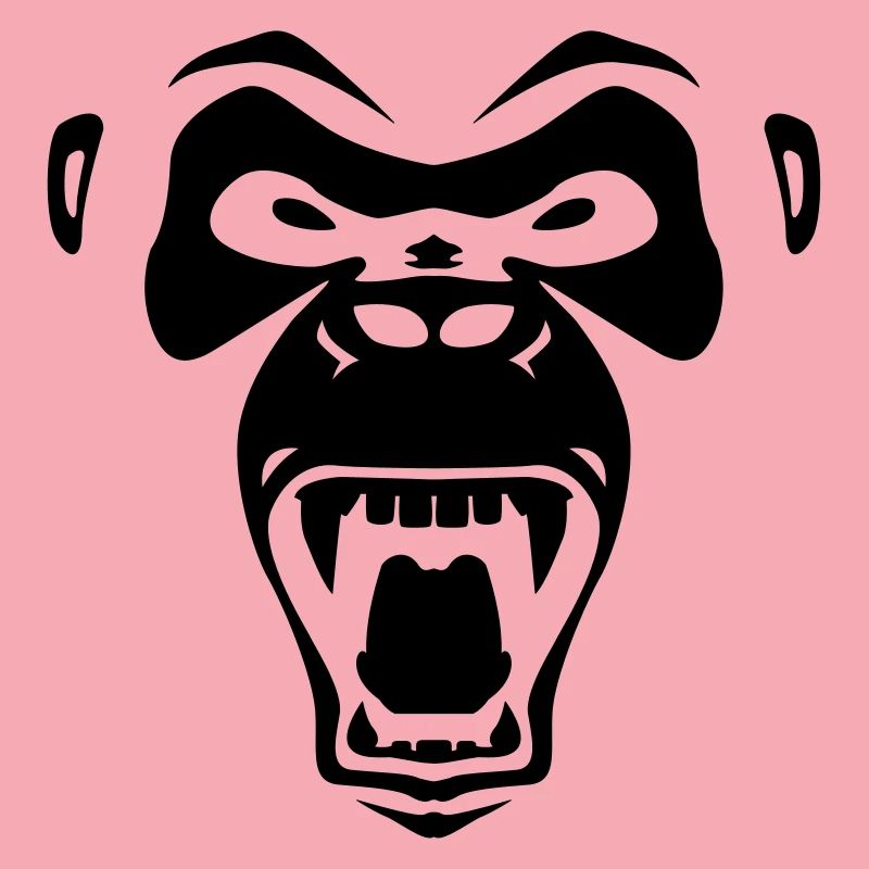 Wild monkey shows teeth