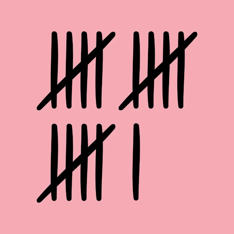 Strichliste 16 Jahre alt oder 16 Monate Wochen