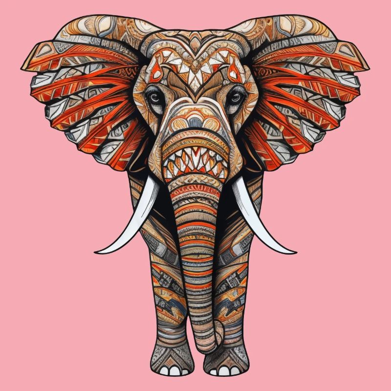 Elephant with African pattern no3