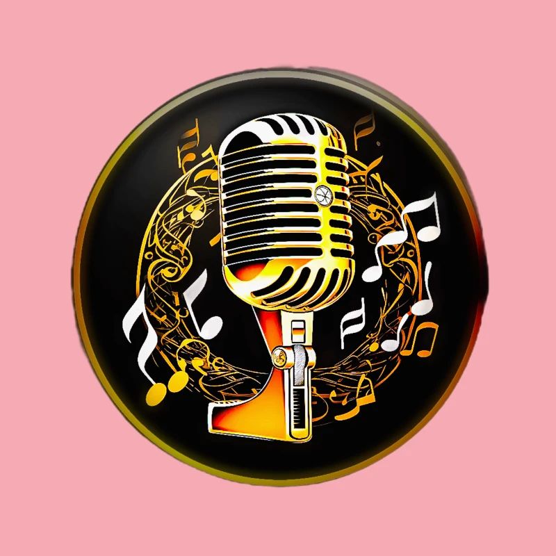 Microphone doré