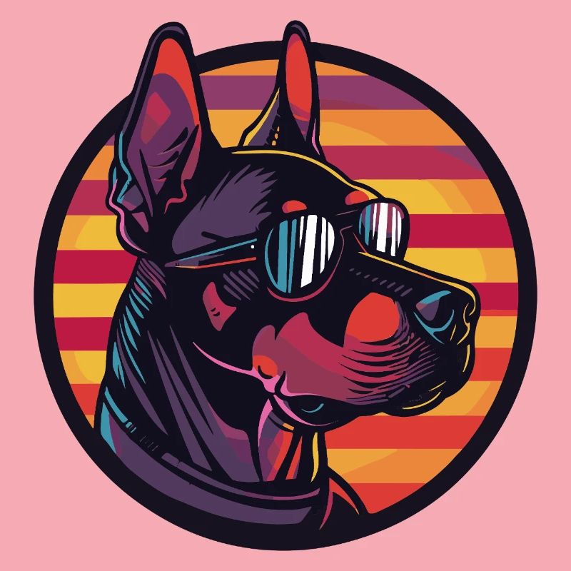 Doberman Dog Cool Comic