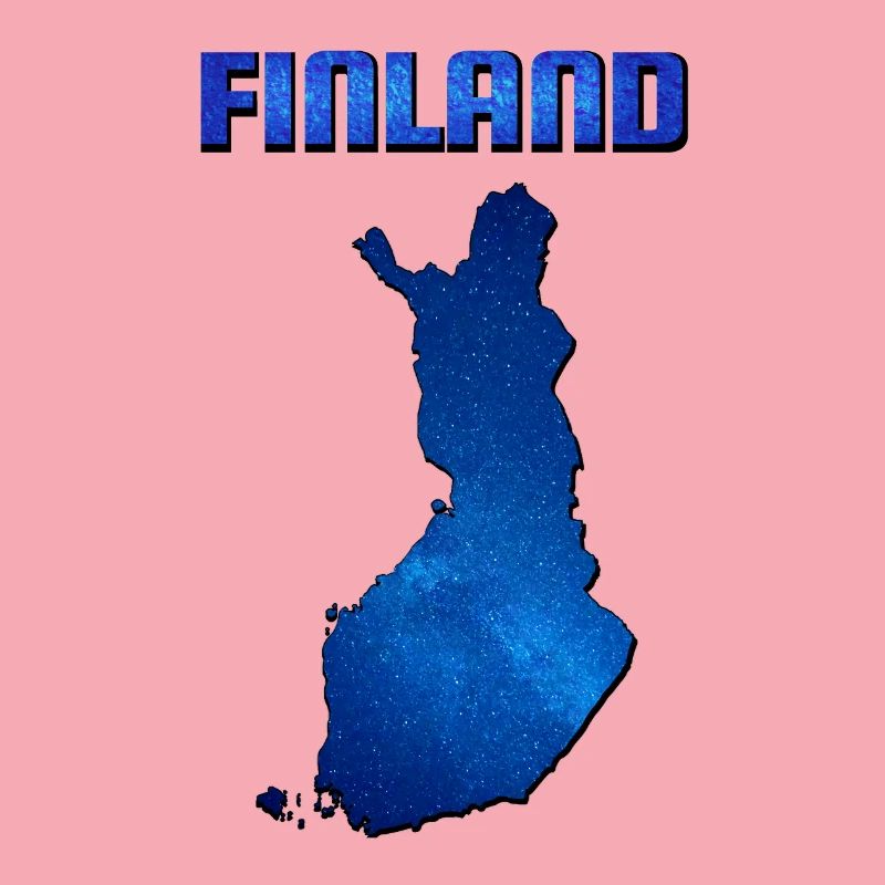 Blue Finland Map