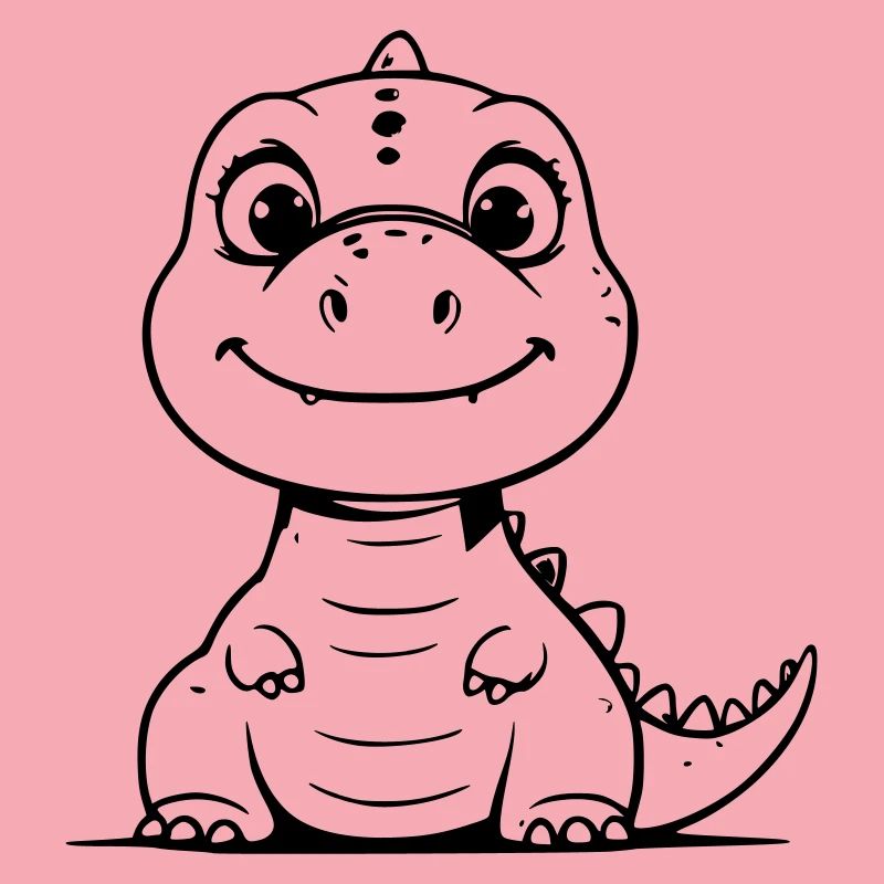 Dino potelé comme illustration vectorielle