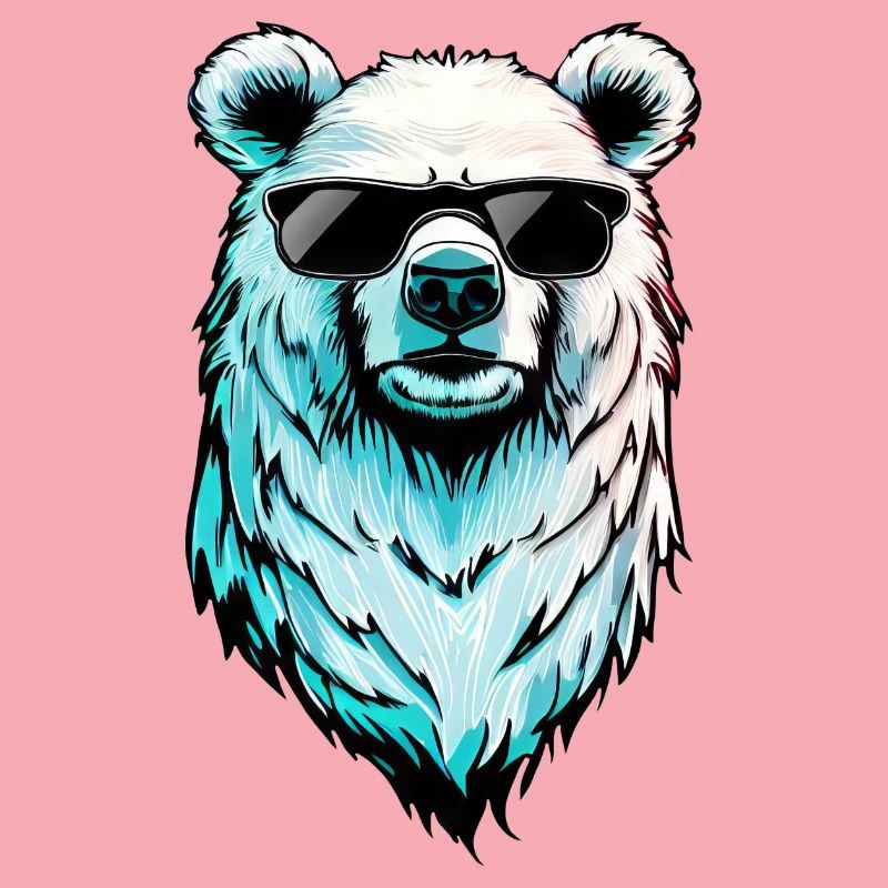 Cooler Eisbär - Polarbär mit Sonnenbrille