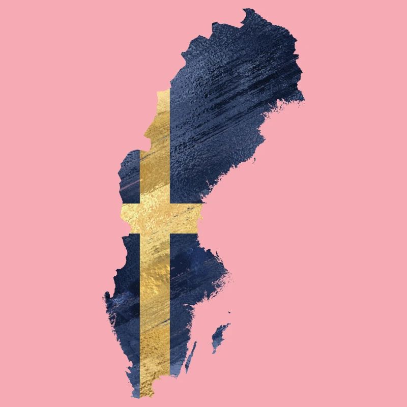 SUÈDE MAP DRAPEAU