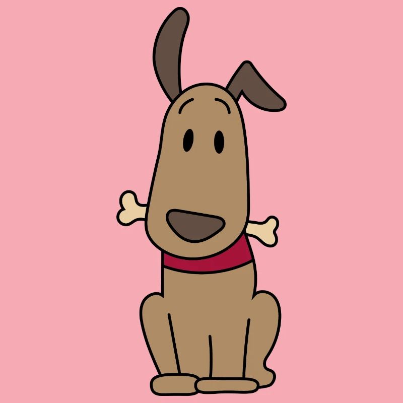 Hund mit Knochen