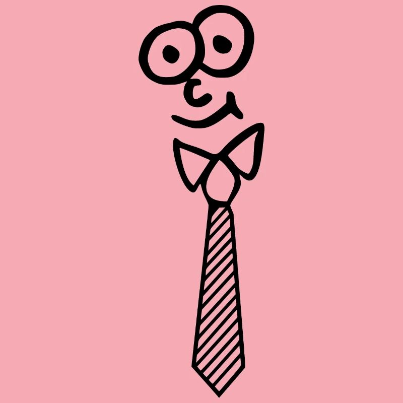 Face with tie dashed funny