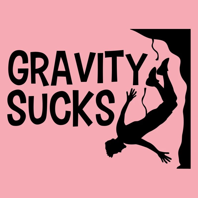 klettern gefaehrlich gravity sucks logo design lus