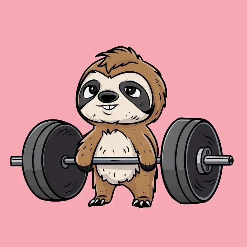 Sloth during workout: dumbbell, bench press & cross
