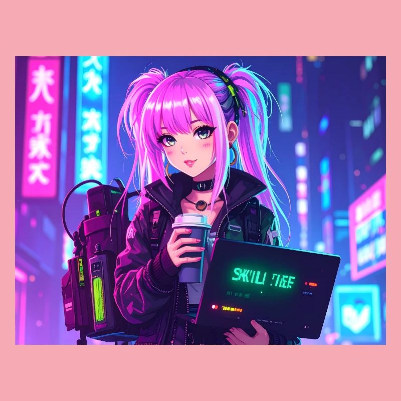 Pink Coder Girl – Skill: cute & stylisch