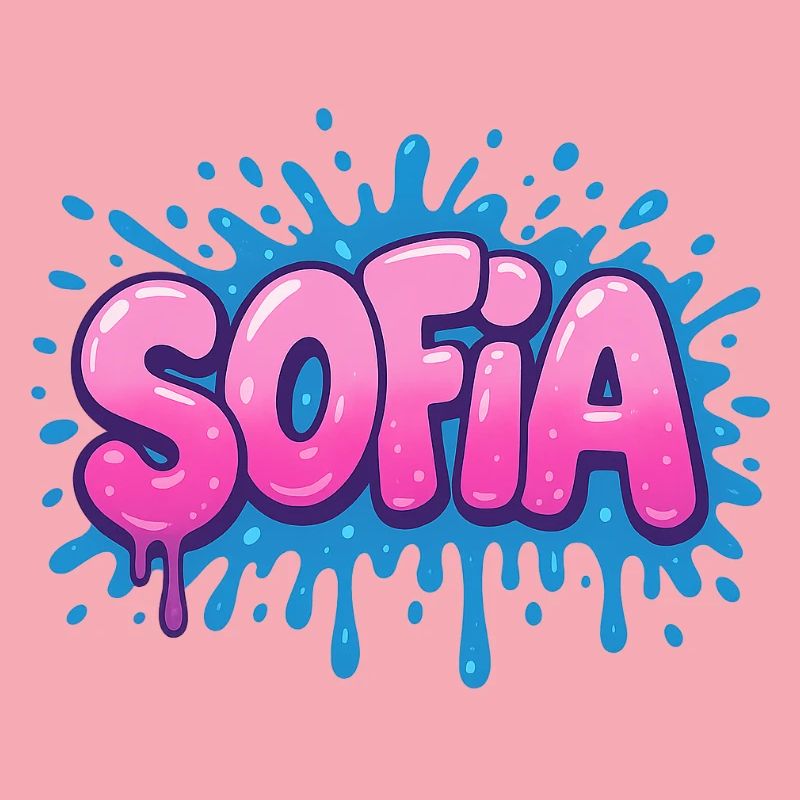 Graffiti  SOFIA Prénom cadeau idéal imprimable sur