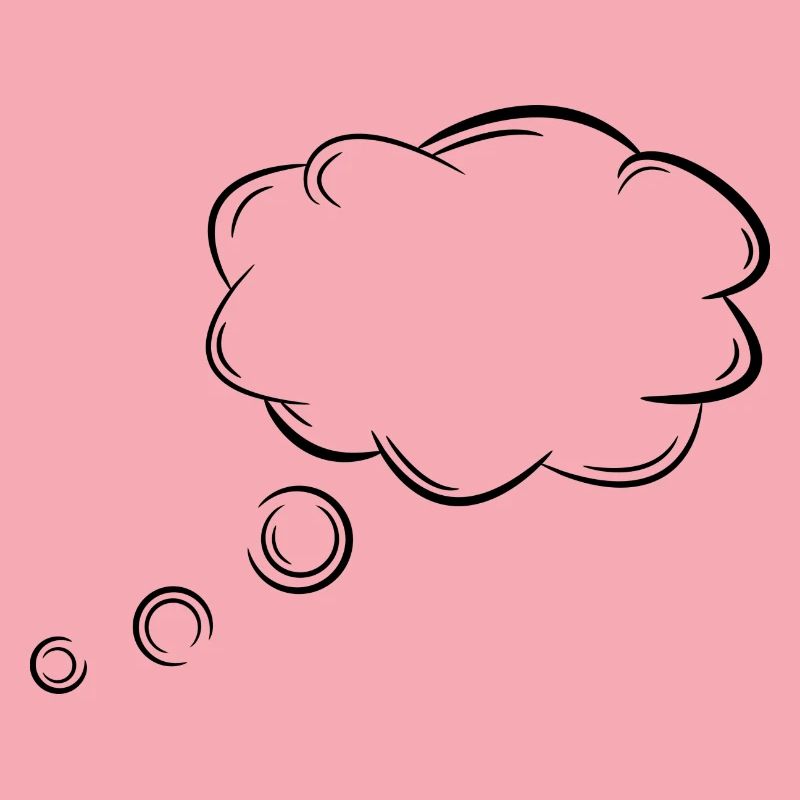 Thought bubble customizable with sentences or words