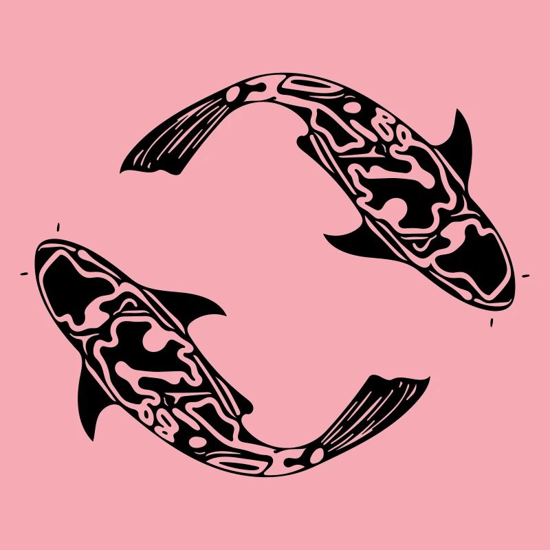 Two Koi Carp Fish Vector