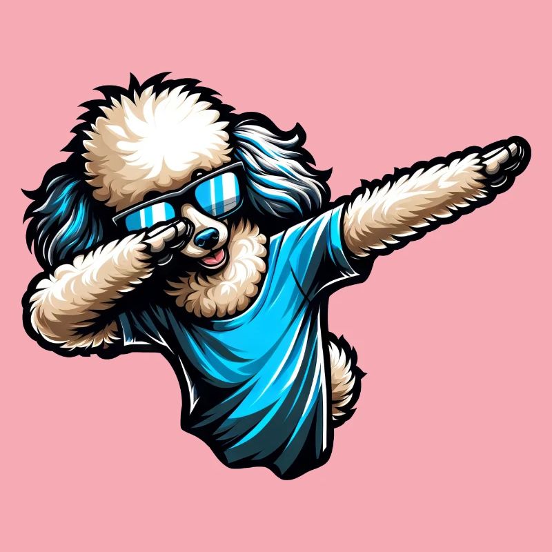 Caniche cool Dabbing Design élégant
