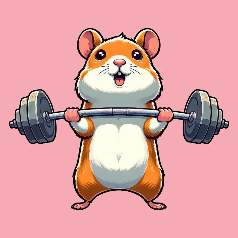 Hamster Power-Training: Hantelheben im