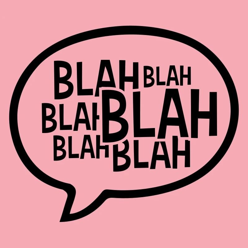 Comic speech bubble blah