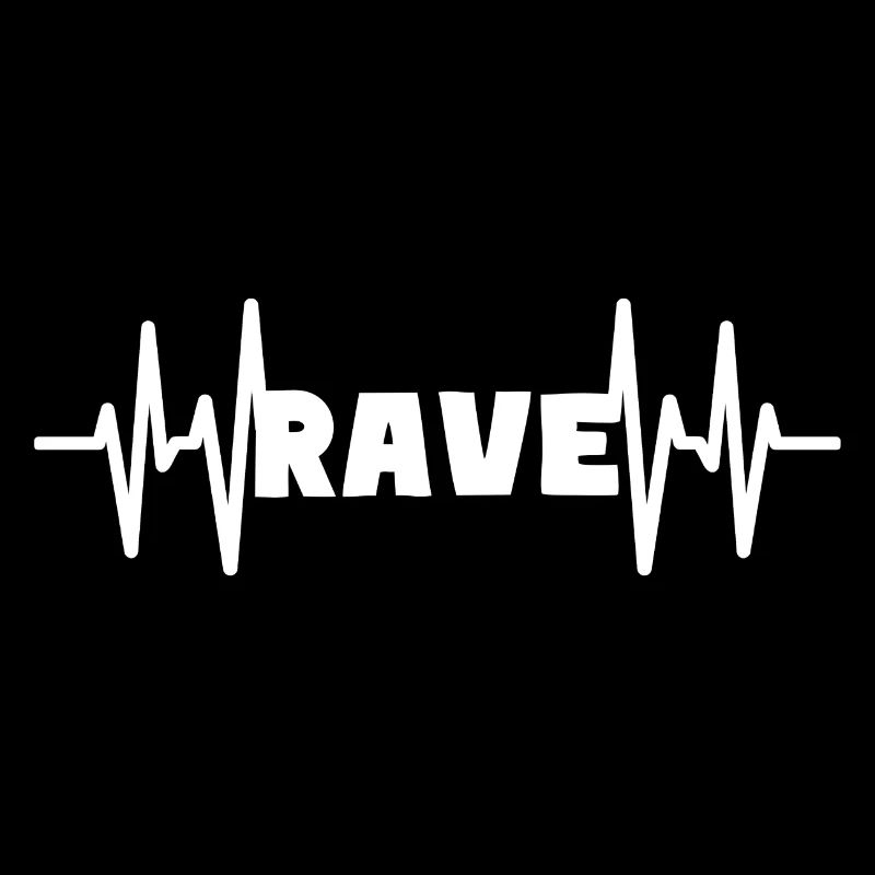 RAVE Techno Heartbeat Music Dancing Party