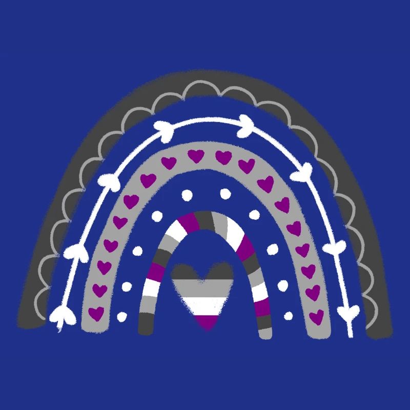 Asexual Pride Boho Rainbow
